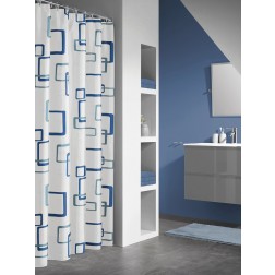Vonios dušo užuolaida Sealskin Retro, mėlyna (180x200)